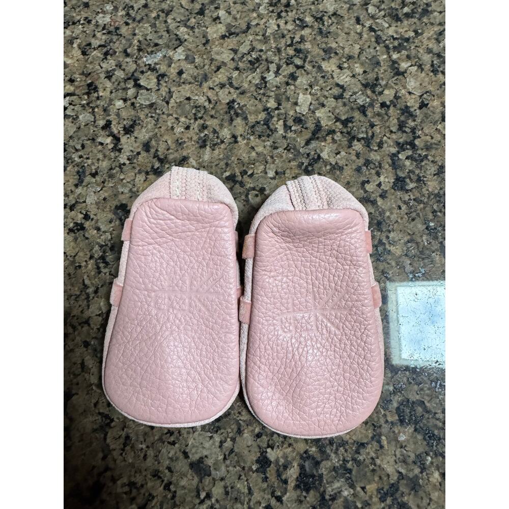 Freshly Picked Pink Ballet Slipper Baby Shoes Size 1 - Picture 3 of 3